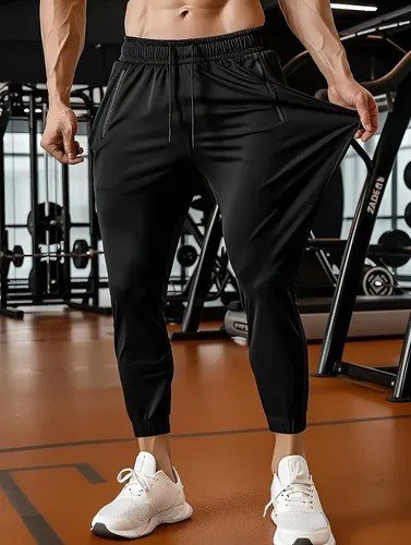 Calça Masculina Tactel Jogger Esportiva Academia Slim Treino Preto Tactel G 40/44