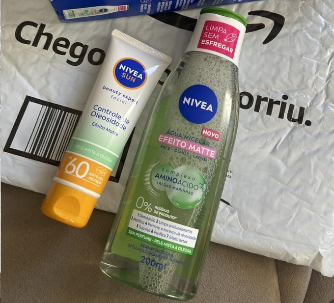 Kit Nivea Sun Facial Beauty Oleosidade FPS 60 50ml + Água Micelar Efeito Matte 200ml