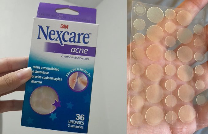 Adesivo Hidrocoloide Nexcare 3M Transparente para Acne e Espinha