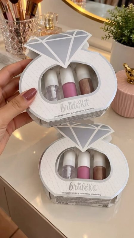 Kit Bride Franciny Gloss Iluminador E Blush Casamento Prata