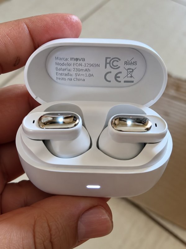 Fone De Ouvido Bluetooth 6.0 Sem Fio Tws In-ear Com Cancelamento de Ruído Inova