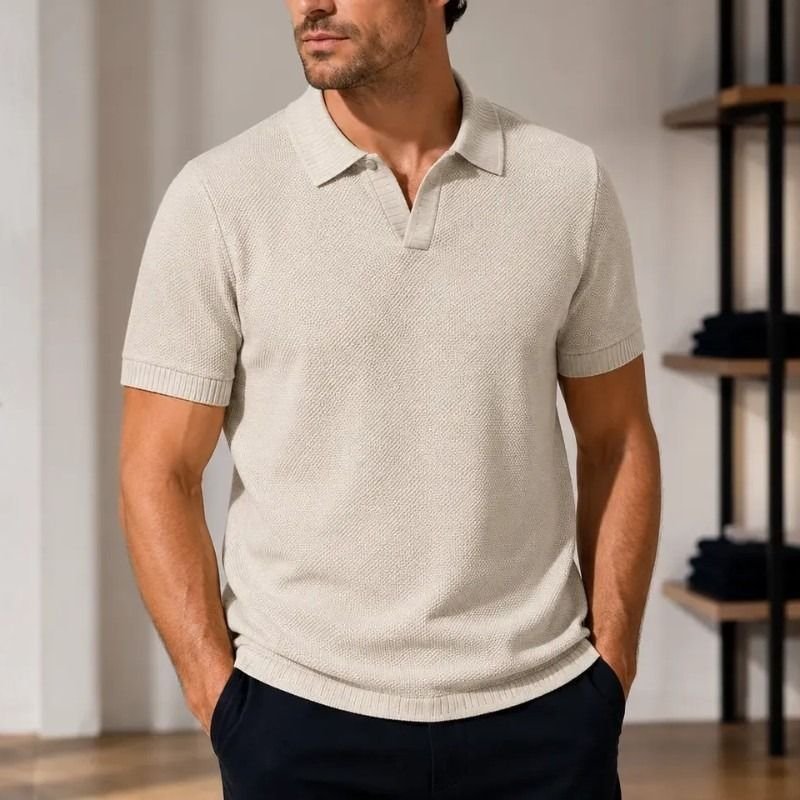 Camisa Polo Hering Masculina Trico Leve Respirável Estilo Cáqui (XL e XXL)