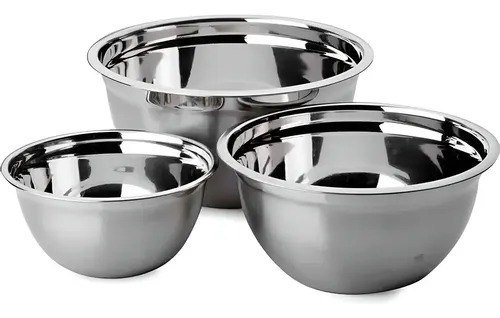Conjunto De Tigelas Brinox 3pçs Suprema Em Inox - 2107/100