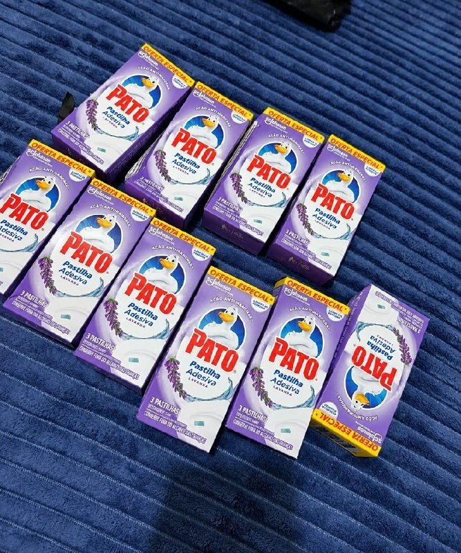Pato Desinfetante Pastilha Sanitária Adesiva Lavanda, 3 unidades