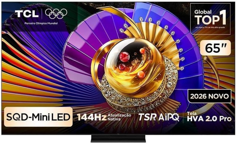 Smart TV TCL 65 Polegadas SQD-Mini LED 4K C7L WiFi Bluetooth Google TV HDR10+ Ultra Slim