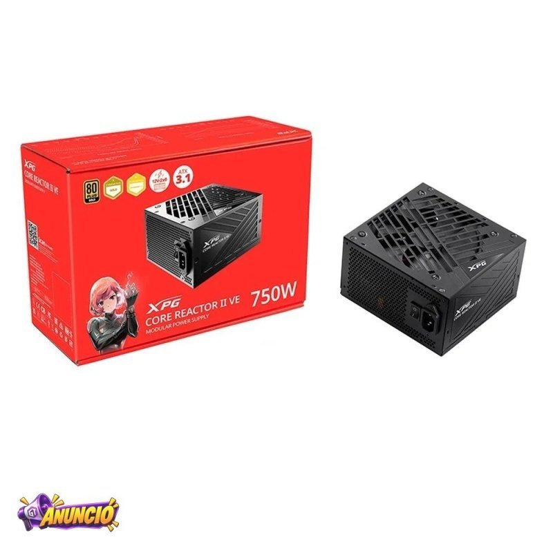 Fonte Xpg Core Reactor Ii Ve 750W 80 Plus Gold Modular Pfc Ativo Preto