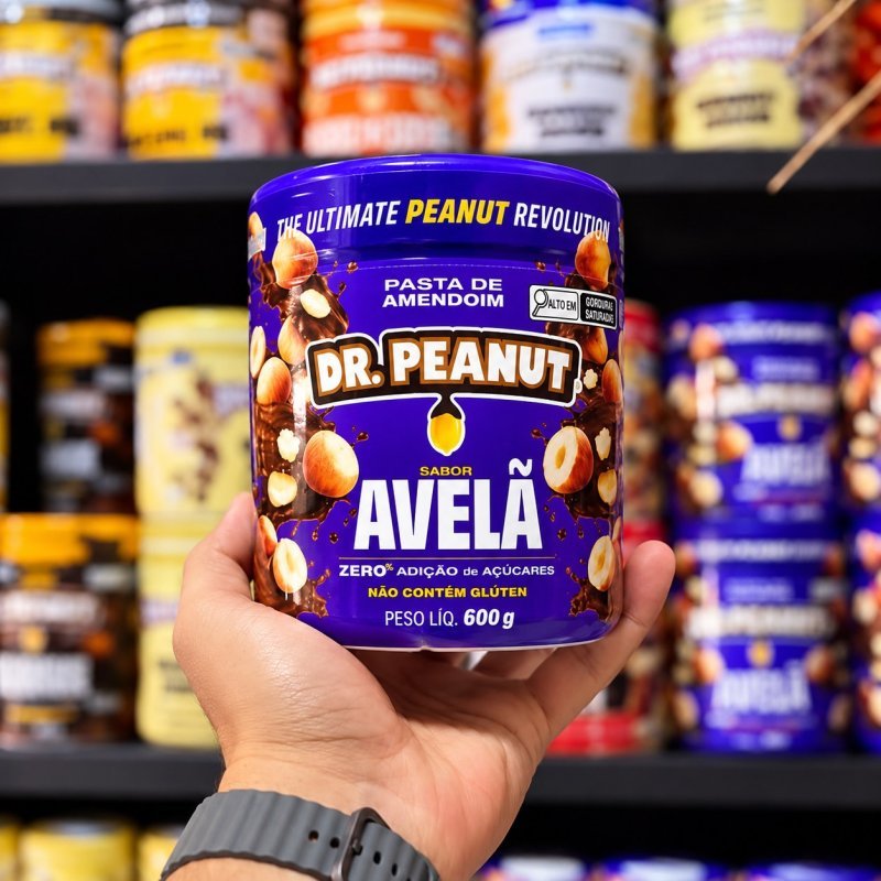 Pasta de Amendoim Dr. Peanut Avelã 600g + Frete Grátis