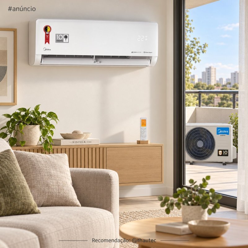 Ar Condicionado 9.000 Btus Split Inverter Midea Ai Ecomaster Quente e Frio