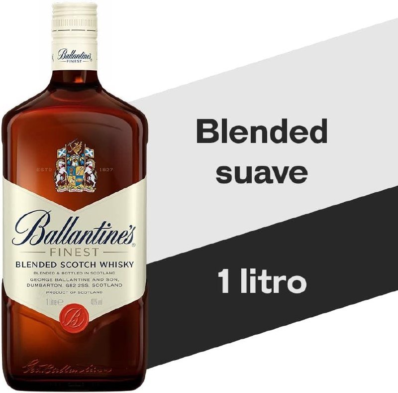 Whisky Ballantine's Finest Blended Escocês - 1 Litro
