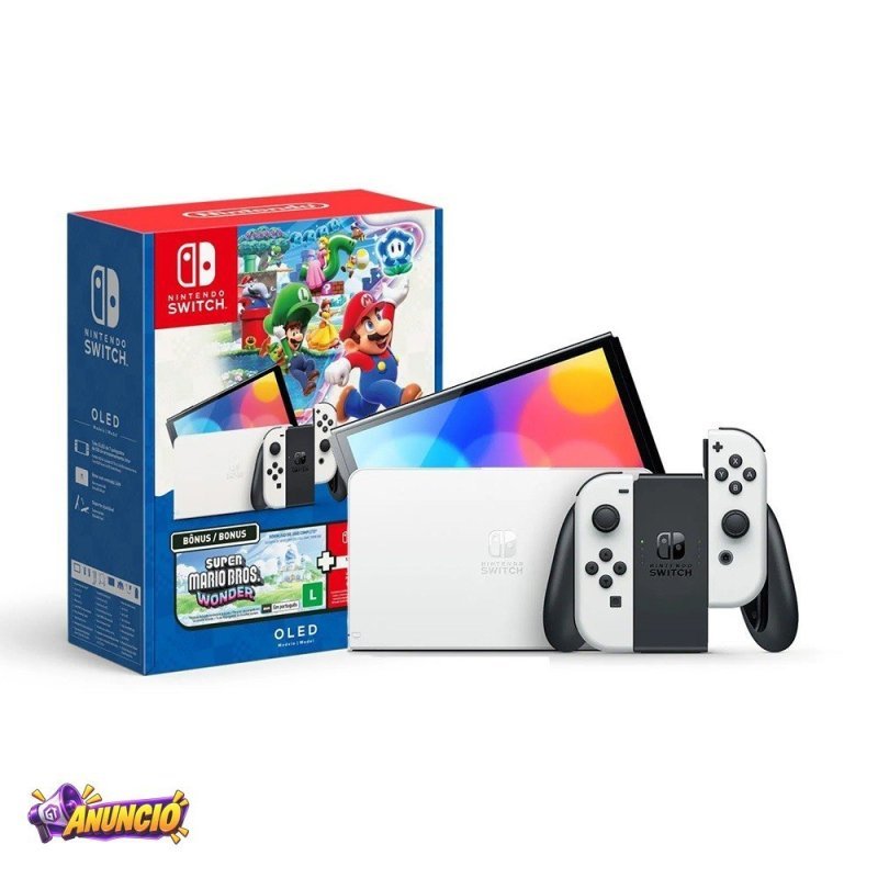 Nintendo Switch OLED Bundle Mario Bros. Wonder + NSO 3 Meses