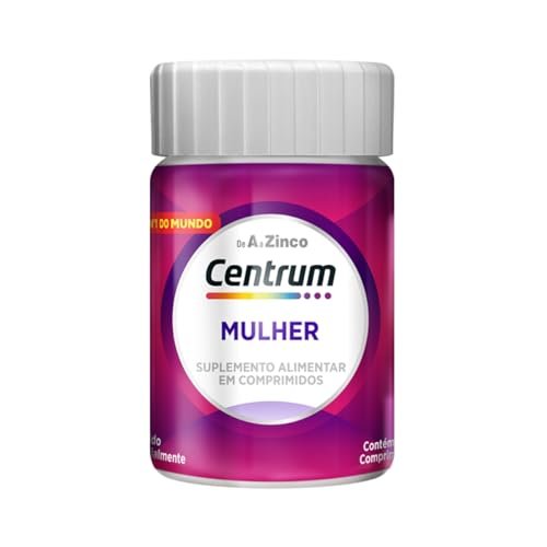 Centrum Mulher Multivitaminico Diário, com Magnésio, Vitamina D e Vitamina B12, 30 Comprimidos