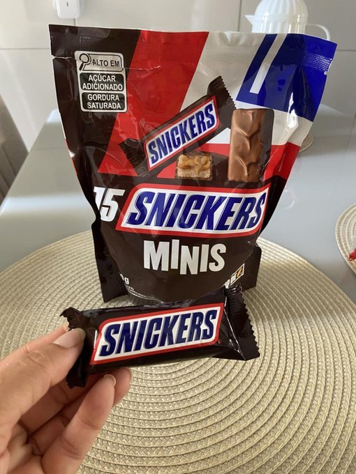 Chocolate Snickers Original Minis 15 Unidades + Frete Grátis
