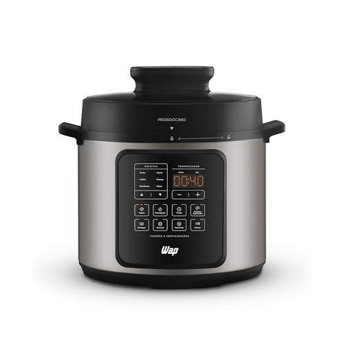 WAP Panela de Pressão WPPE3 6L, 10 Receitas Pré-Programada 127V