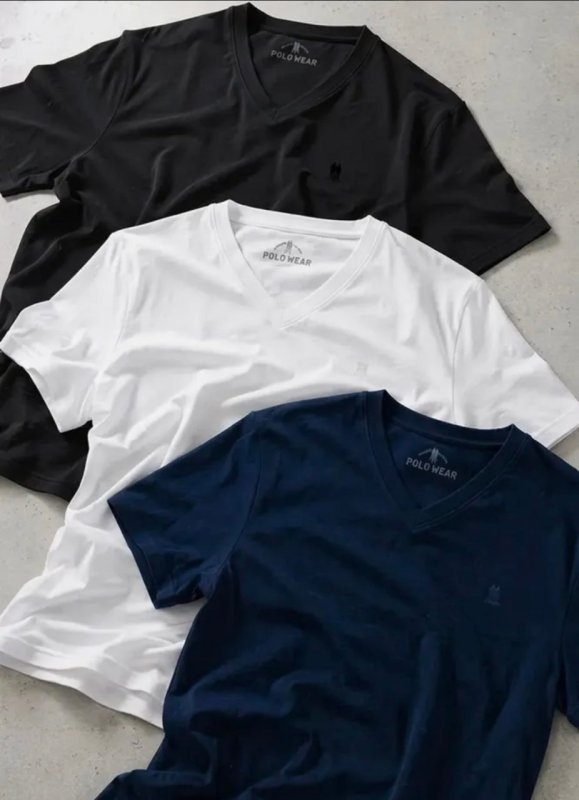 Kit 3 Camisetas Polo Wear Sortido