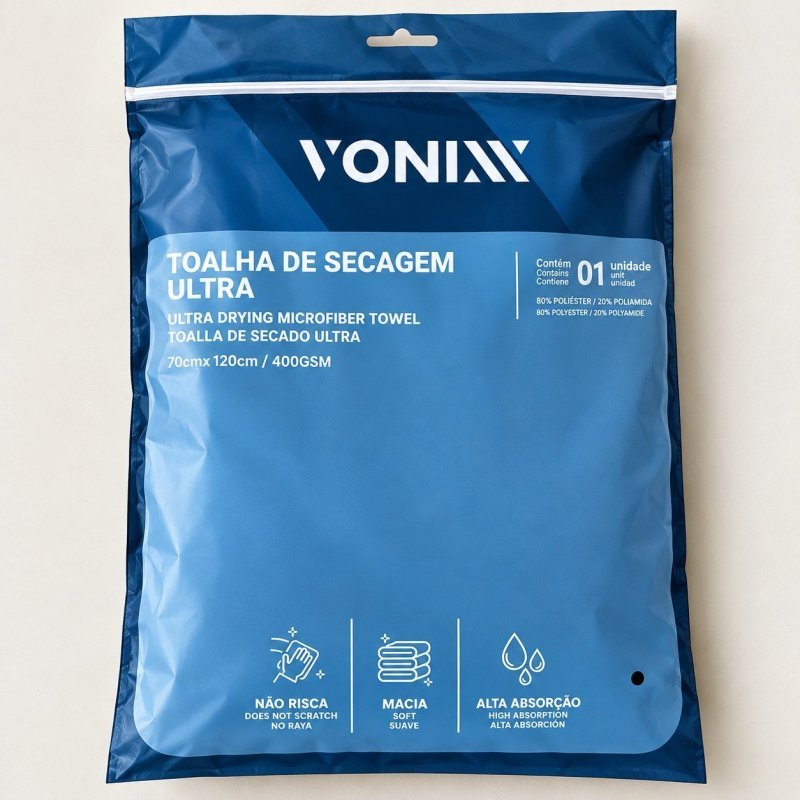 Toalha de Microfibra Secagem Ultra 70x120cm 400GSM + Frete Grátis