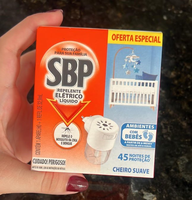 Repelente Elétrico SBP 45 Noites Cheiro Suave Aparelho + Refil 35ml