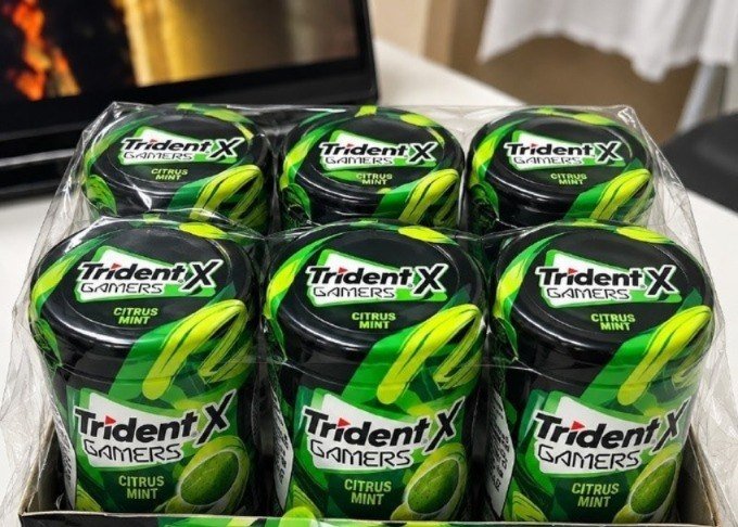 Caixa 6 Unidades Chiclete Trident X Gamers Citrus Mix + Frete Grátis