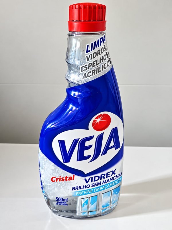Limpa Vidros Spray Veja Vidrex Cristal 500ml Refil