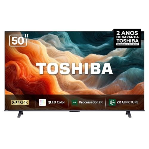 Toshiba Smart TV MiniLED QLED 4K 50" Polegadas 50M450RS com Processador de AI ZR