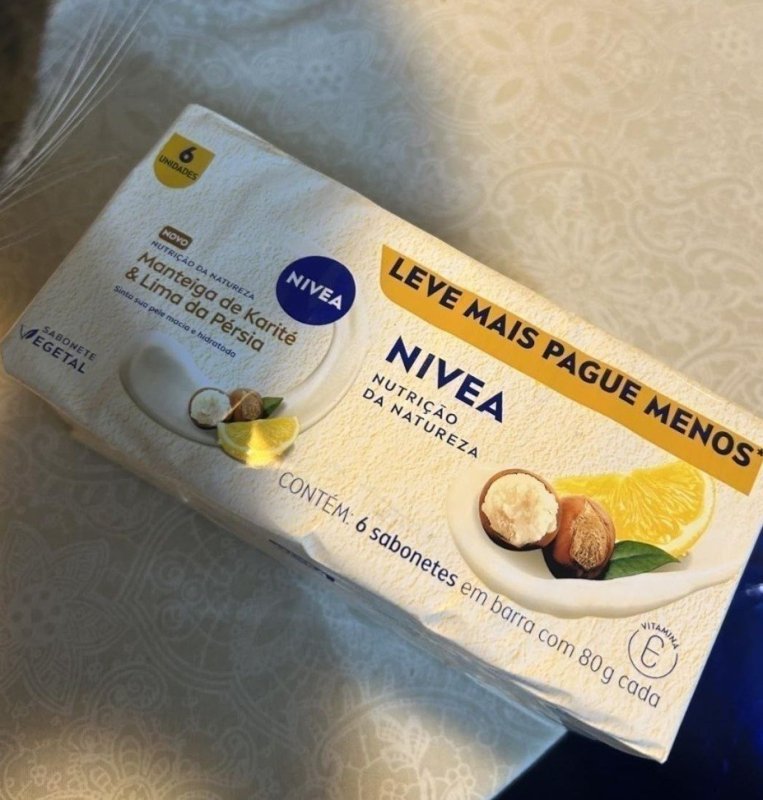 NIVEA Sabonete Vegetal Nutrição Da Natureza Manteiga De Karité & Lima Da Pérsia 80g (6 un.)
