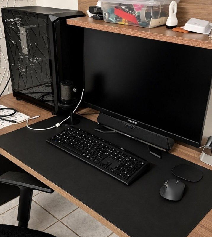 Desk Pad Mouse Pad 90x45 Feroz Wf Couro Sintético E Brinde + Frete Grátis