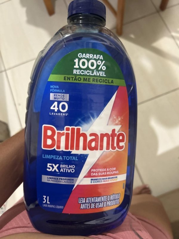 Brilhante Limpeza Total - Lava Roupas Líquido 3L