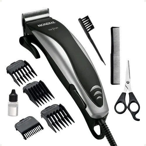 Cortador de Cabelos Hair Stylo Mondial Preto/Prata CR-02