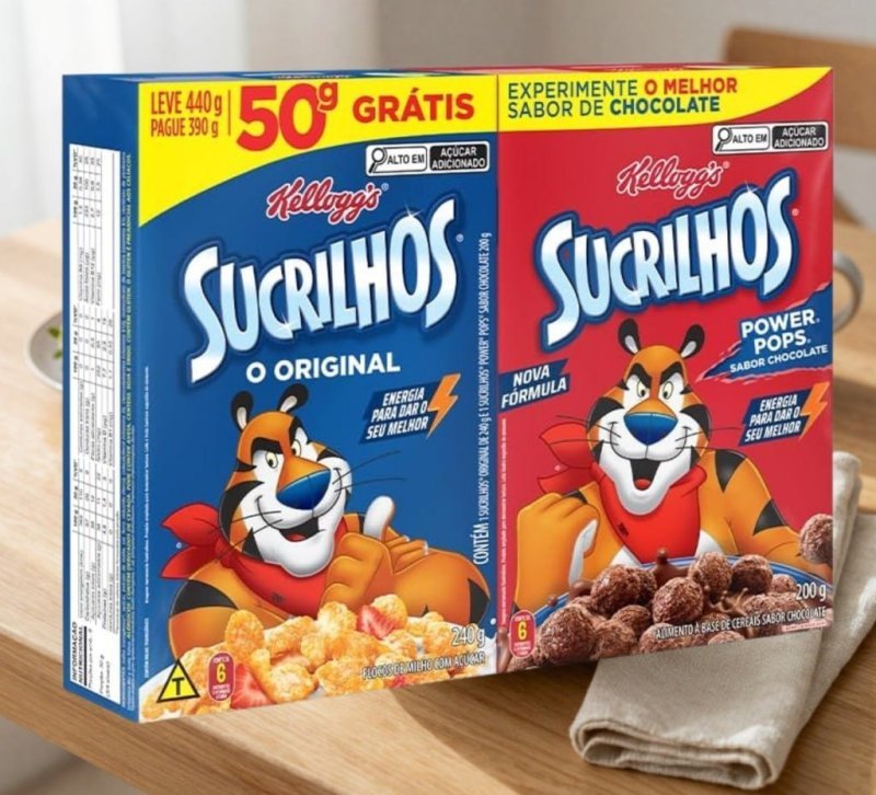Pack 2un. Sucrilhos Original 240g + Power Pops 200g Kellogg's