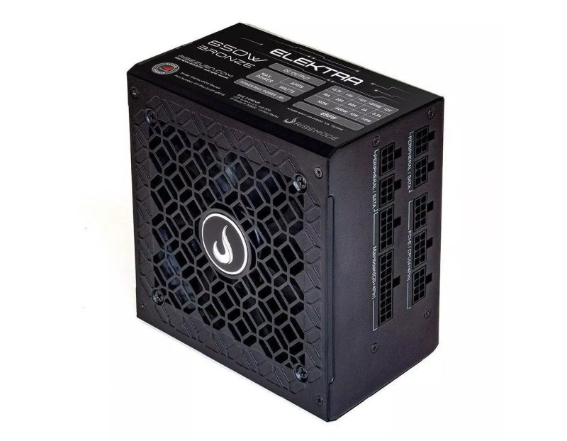Fonte Gamer Rise Mode Elektra, 650W, Bronze, Full Modular, PFC Ativo, Preto