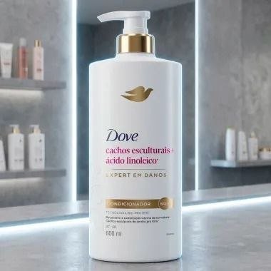 Dove Condicionador Restaurador Cachos Esculturais + Ácido Linoleico 600ml