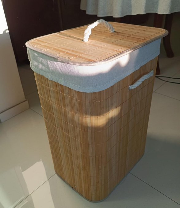 Cesto Bambu Retangular 60L + Frete Grátis