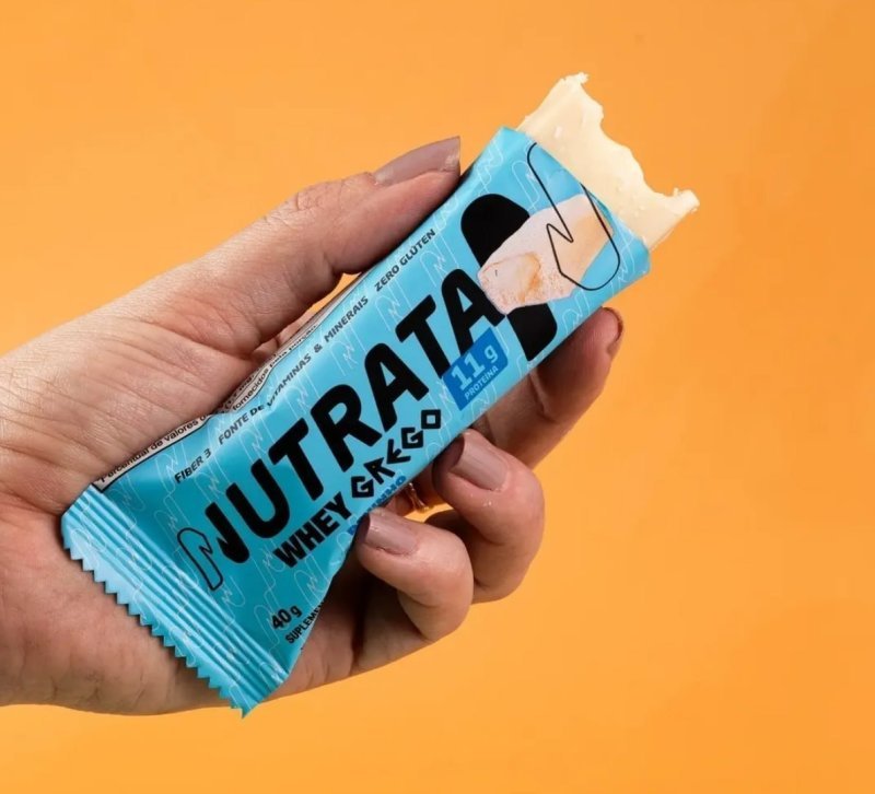Barra de proteínas Nutrata WHEY Grego 40G sabor Beijinho