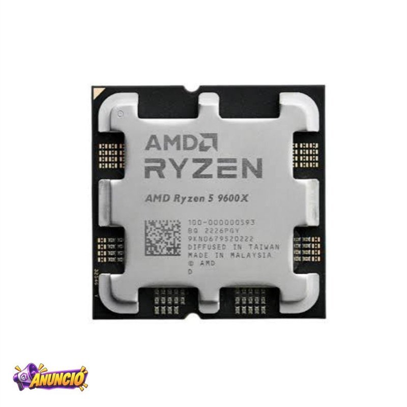 Processador AMD Ryzen 5 9600X, 3.9GHz (5.4GHz Turbo), 6-Cores 12-Threads, AM5 Novo (Sem Caixa ou Cooler)