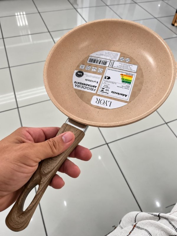LYOR - Frigideira de Indução em Alumínio com Revestimento Cerâmico Granilite Bege 20cm