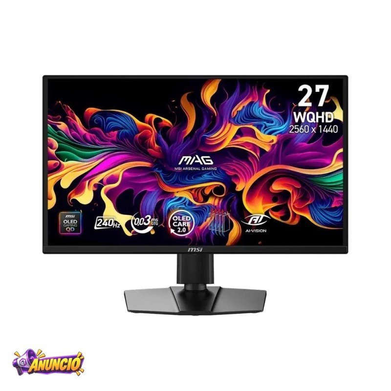 Monitor Gamer Msi Mag 265 Wqhd Qd Oled 240Hz 003Ms Hdmi E Displayport Preto Mag 272Qp Qd Oled X24