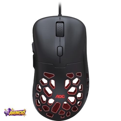 Mouse Gamer AOC GM510 ULTRALEVE 58g 16.000 DPI Pixart 3389 RGB 6 botões Macro Manager