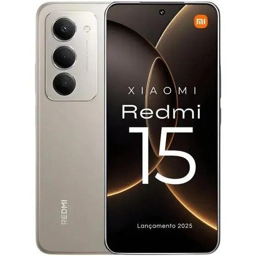 Smartphone Xiaomi Redmi 15 8GB 256GB Tela 6,9 144Hz Bateria 7.000mAh 50MP Cinza