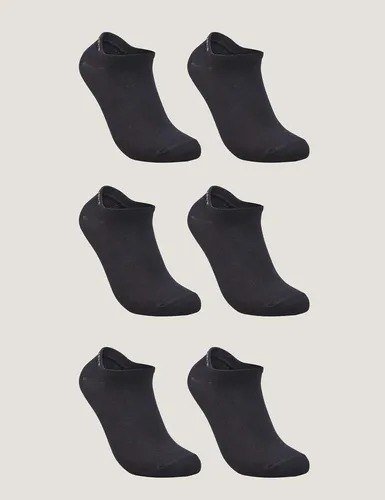 Kit De 6 Pares De Meias Masculino E Feminino Sapatilha Lupo Preto Liso 41-44