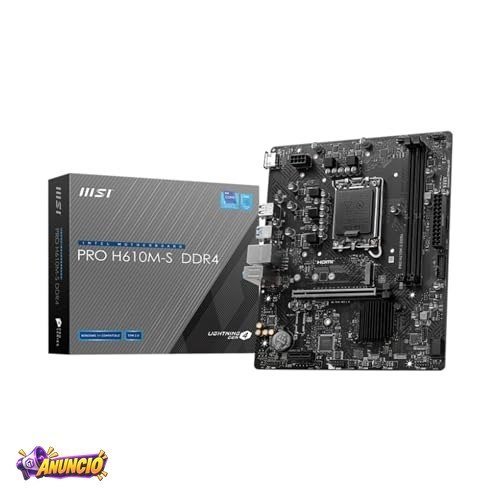 MSI PRO H610M-S DDR4 Placa-mãe LGA 1700 M.2 HDMI USB 2.0 2xDDR4