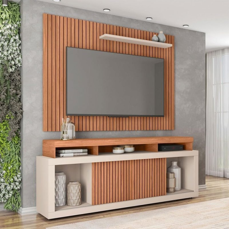 Rack para TV até 70" com Painel Caemmun Aegon – 2 Portas