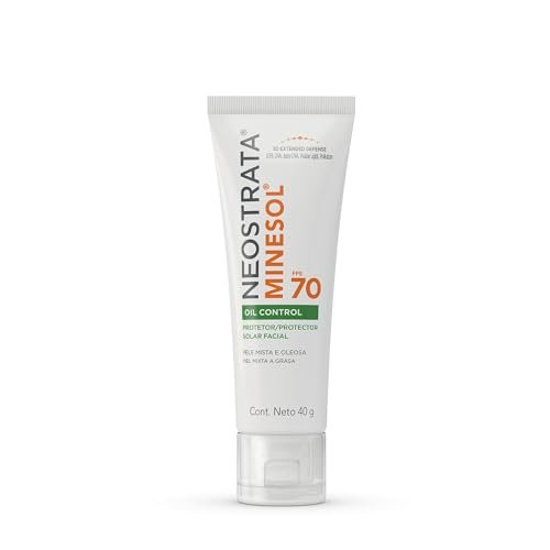 Protetor Solar Facial Minesol Oil Control, Sem Cor, FPS 70, 40g