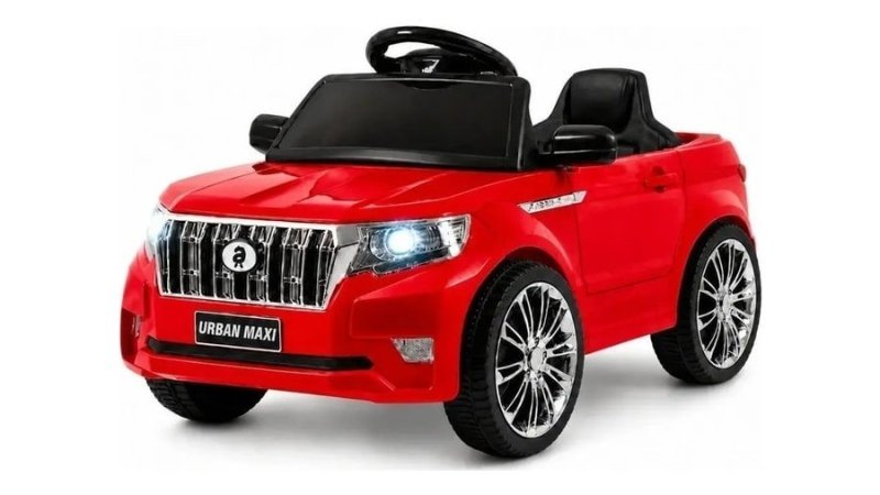 Carro Elétrico Infantil Controle Remoto Bateria 6v Marcha Frente/Ré Bluetooth Som Luz Urban Maxi Toys Vermelho