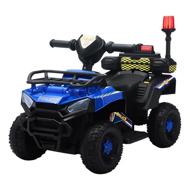 Carro De Polícia Infantil Elétrico Com Sirene Az Maxi Toys