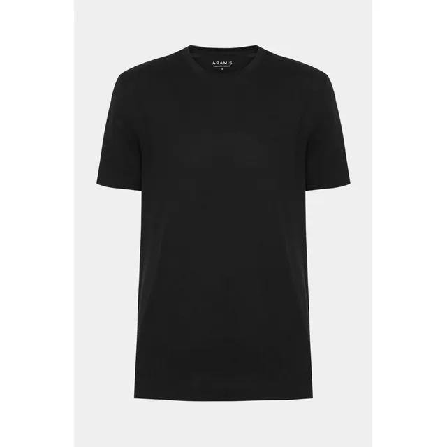 Camiseta Aramis Manga Curta Algodão Peruano Preto (P ao GG)