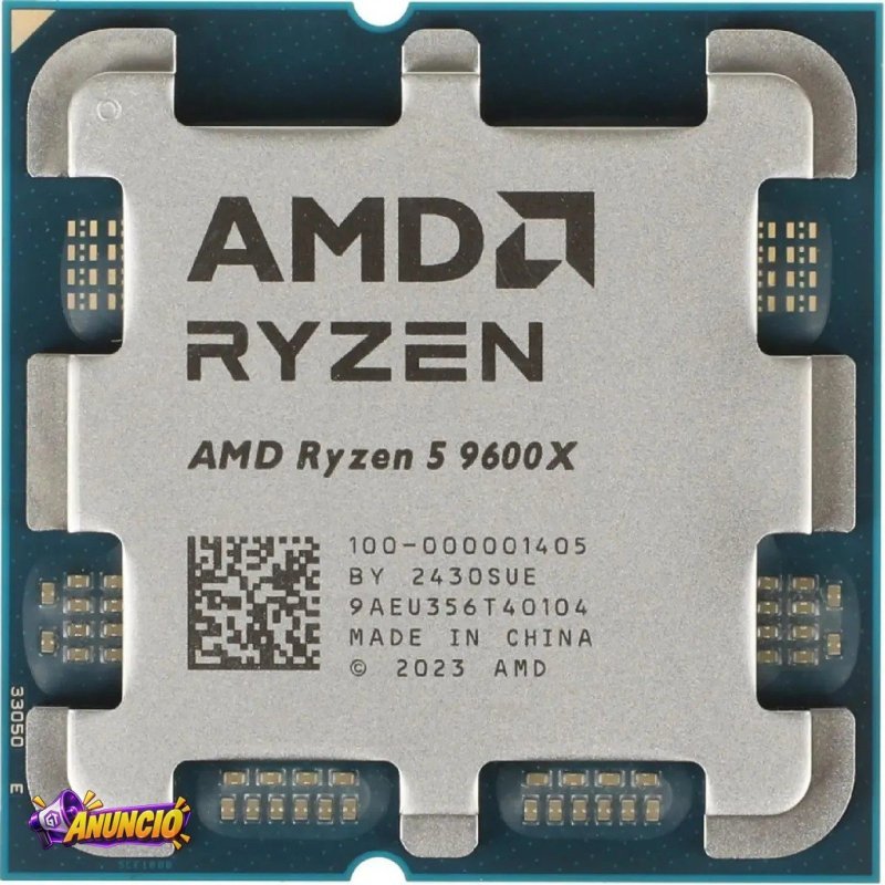 Processador AMD Ryzen 5 9600X, 3.9GHz (5.4GHz Turbo), 6-Cores 12-Threads, AM5 Novo (Sem Caixa ou Cooler)