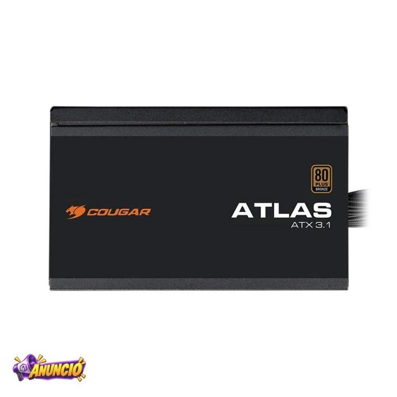 Fonte Cougar Atlas, 650W, 80 Plus Bronze, ATX 3.1, PFC Ativo, Preto - 31AA065001P01