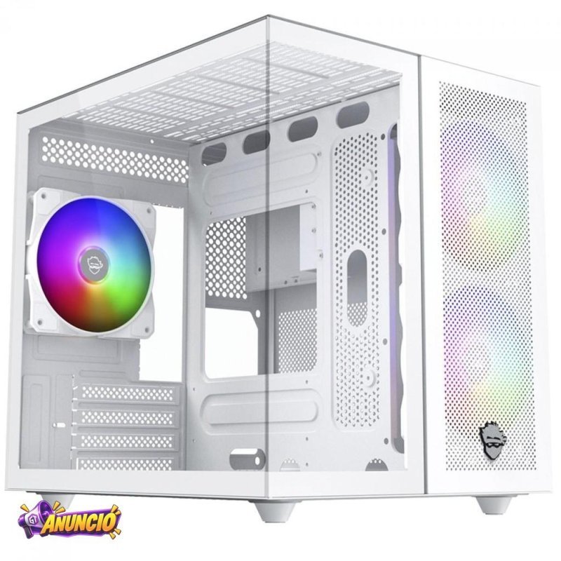 Gabinete Gamer Ninja Kazan X3, Mini Tower, Temperado, M-ATX, USB-C, Sem Fonte, Com 3 Fans, GN-CS-KZMAW3F