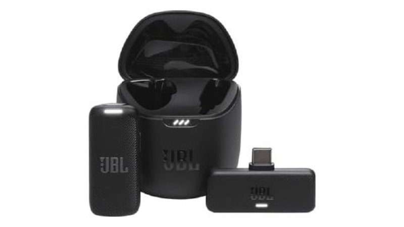 JBL Microfone Sem Fio Quantum Stream Wireless Lapela USB-C Preto