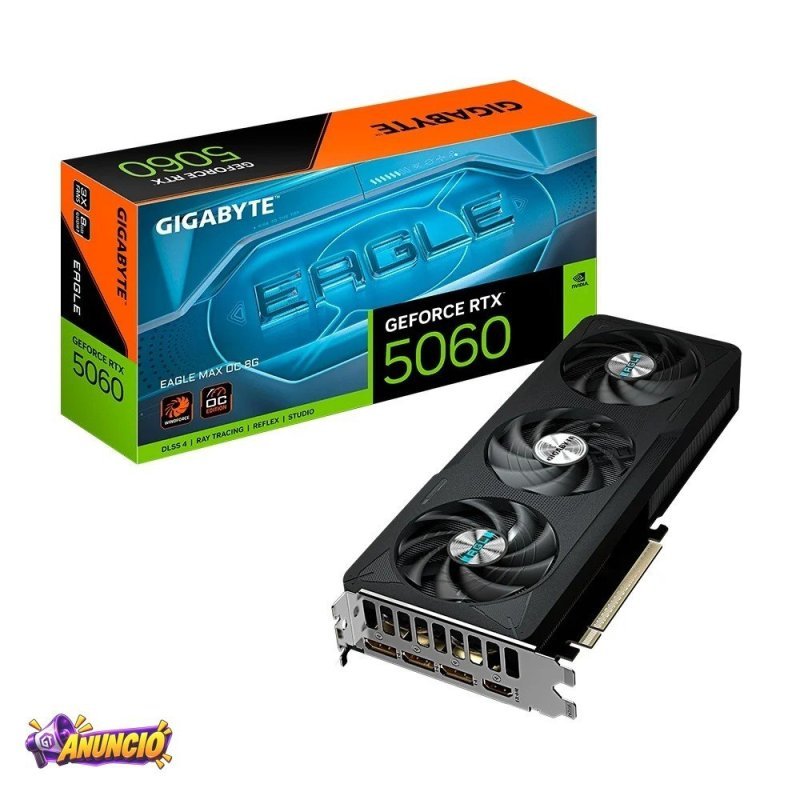 Placa De Video Gigabyte Rtx 5060 Eagle Max Oc 8GB Nvidia Geforce