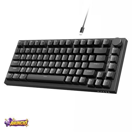 Teclado mecânico Ajazz AK820 com controle de botão CNC